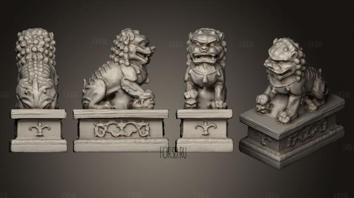 Chinese Lion stl model for CNC